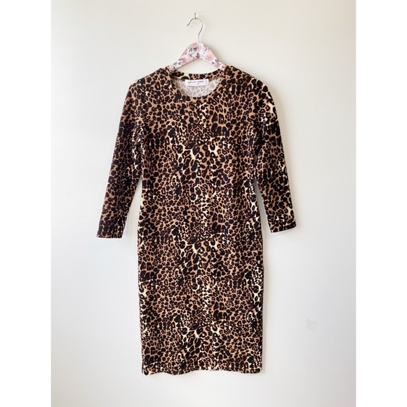 SONNET JAMES Reese Leopard Animal Print Play Dress! Small - Picture 2 of 8